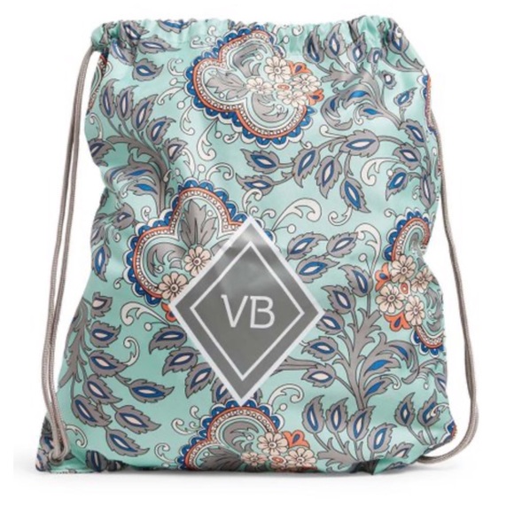 NWT Vera Bradley Fan Flowers Drawstring Backsack